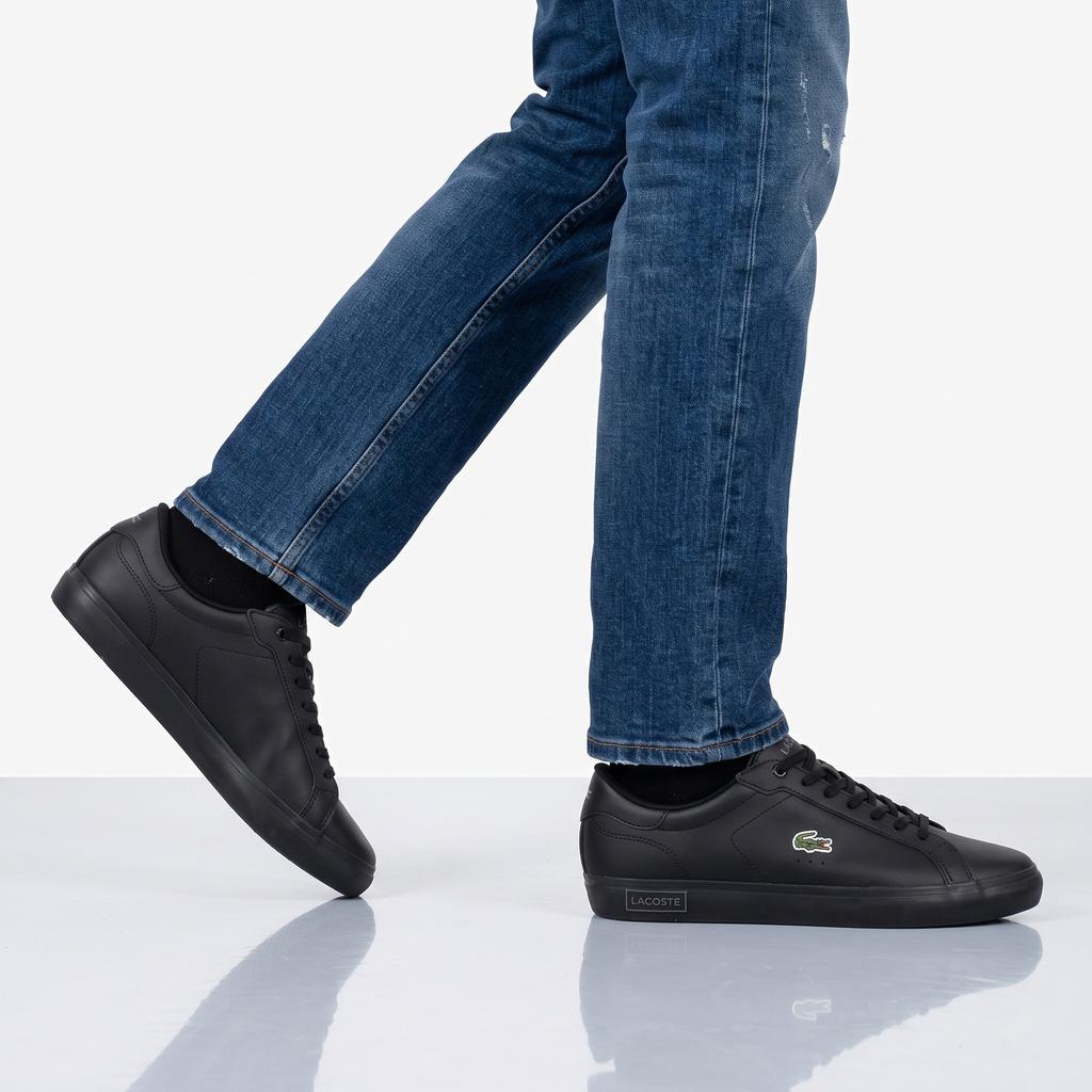 Lacoste Powercourt 125 - Adidași Bărbați Pantofi Piele Negru 749SMA008102H ORIGINAL