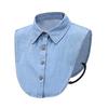 Denim Women's Shirt Fake Collar Classic Denim Shirt Collar Detachable Versatile Autumn Winter Sweaters Decor Collars Accessories