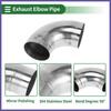 90 Degree Mandrel Exhaust Pipe DIY  315" OD 394" Leg  Stainless Steel