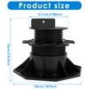 5Pcs Deck Support Base Height Adjustable Plastic Deck Lift Support Base Solid Floor Support Lift Bearing Set for Wood WPC Metal