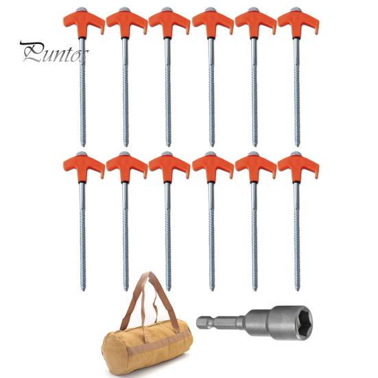 PacuM Zeltheringe 10 Stück - Aluminium Dreieck-Heringe 18cm Mit Tasche