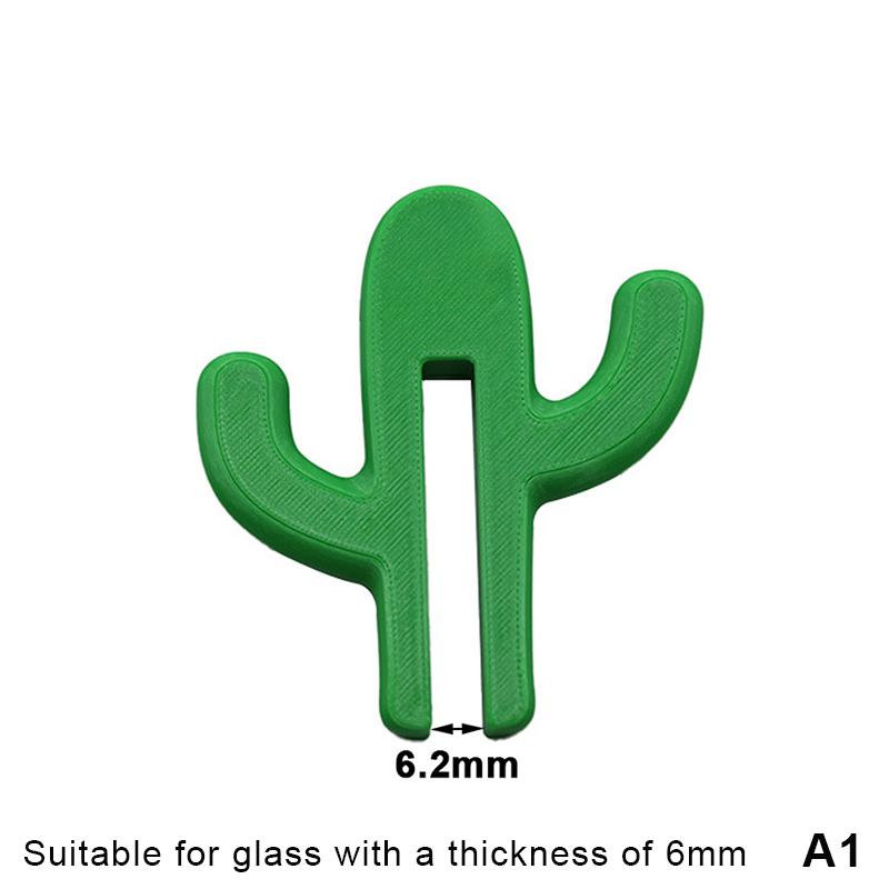 Cactus-Shaped Bathroom Glass Door Hooks Suitable For 8mm/6mm Doors Bathroom Door Clamp Hook For Towels, Washcloths, Clothing