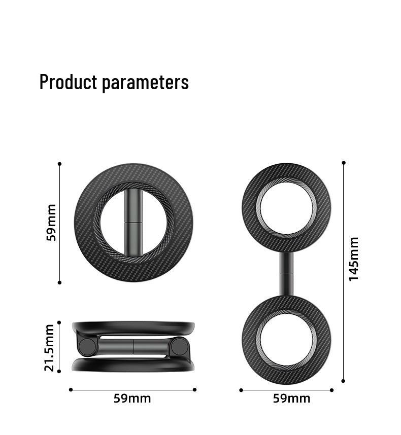 Universal Double-Sided Magnetic Phone Holder: Foldable, Multifunctional Stand for Desktop, Car & Live Streaming