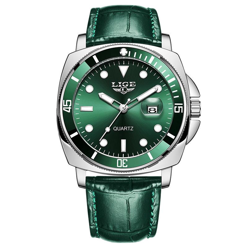Trendige Herren-Quarzuhr mit drehbarer Lünette, Wasserdichte Armbanduhr