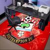 Fc Crest Design Printed Office Carpet Chair Cushion  Entryway Rug, Rugs for Living Room, Bedroom Christmas gifts