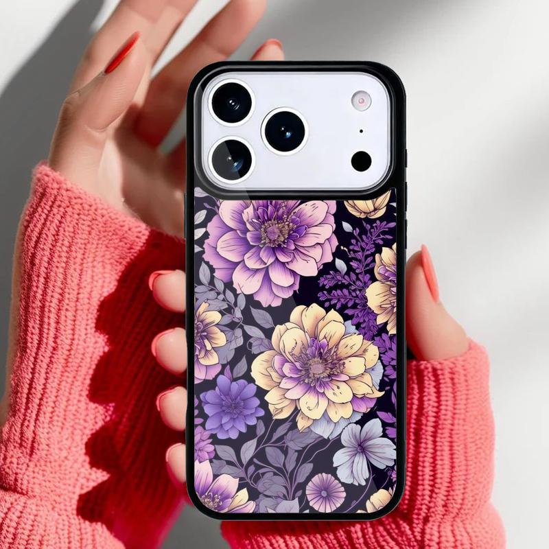 Coque de téléphone Bouquet Floral de Minuit pour iPhone 17 Air 16e 15 14 13 Pro Max Housse Arrière pour 12 11 Pro Coque