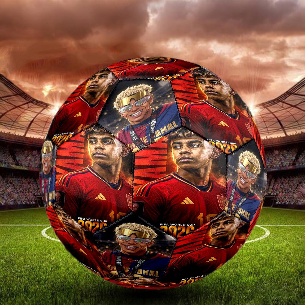 Lamine Yamal 19 New Era Soccer Size 5 Soccer Ball Machine-Stitched Indoor/Outdoor Universal Football Surprise Collection Gift