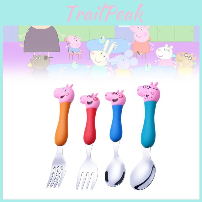 Peppa Pig Kinderbesteckset Entzückende Kurzgriffgabeln und -löffel in Geschenkbox