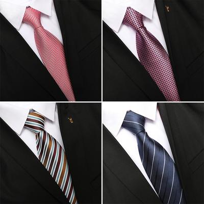 Mulberry Silk Tie New Striped Men'S Formal Wear Professional Work Business Groom Wedding Gift Box Tie