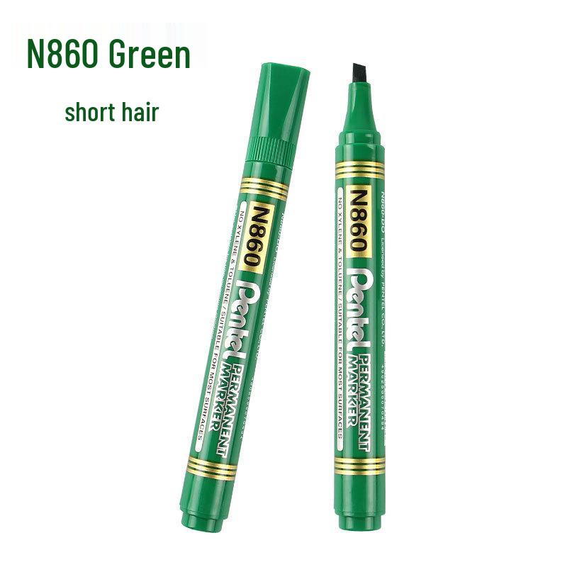 Pentel N850/N860 Oil-Based Marker Pen, Round/Flat Tip, Signature Box-Head Pen