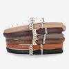 Elegant Women's Two-Layer Genuine Cowhide Leather Belt with Retro Silver Pin Buckle - Thin Decorative Accessory for Pants