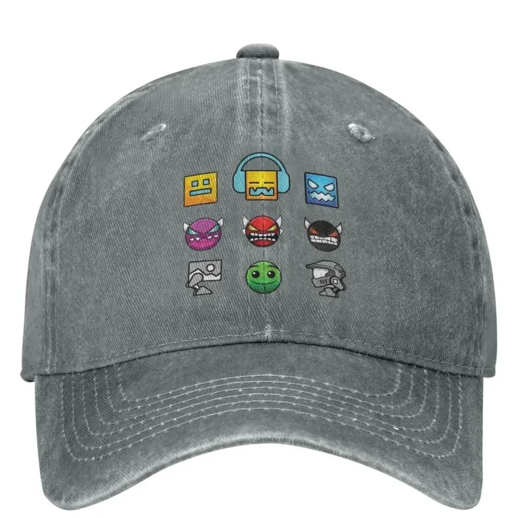 Geometry Dash Casual Baseball Cap Classic Print Hunting Camping Hip Hop Hats Summer Hot Sale Unisex Men Stylish Snapback Cap