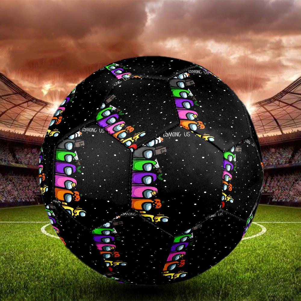Among Us Print Size 5 Soccer Ball, Standard Match Football for Sports Game and Team Practice, Ideal Gift for Soccer Fans