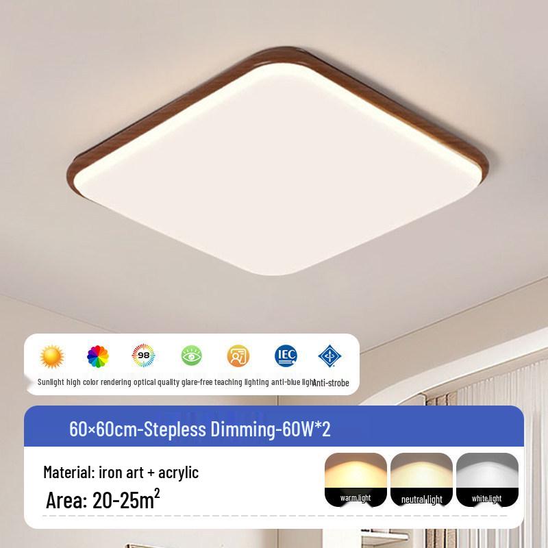 Original Wood LED Ceiling Light for Living, Study, Dining Rooms & Bedroom
