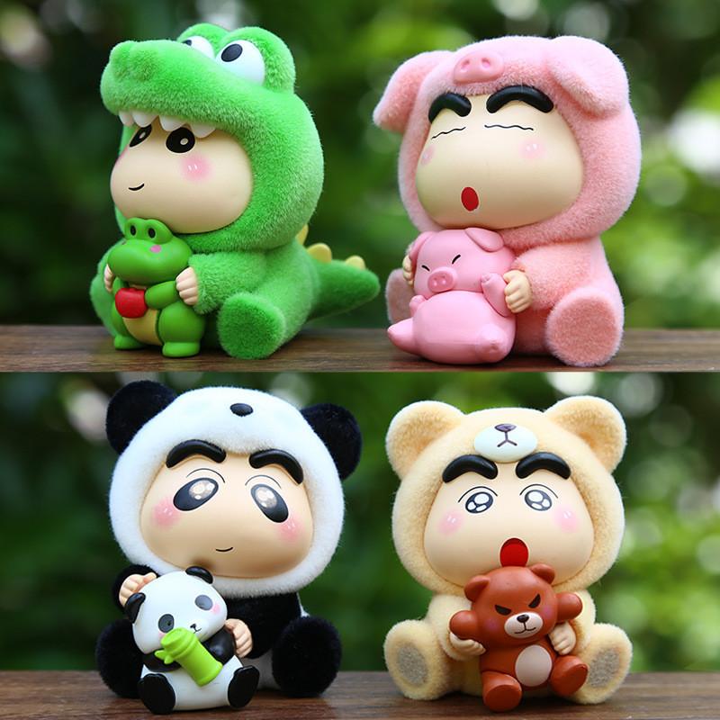 Shinchan Models Crayon Pvc Toys Ornaments For Kids Visual Skills Development