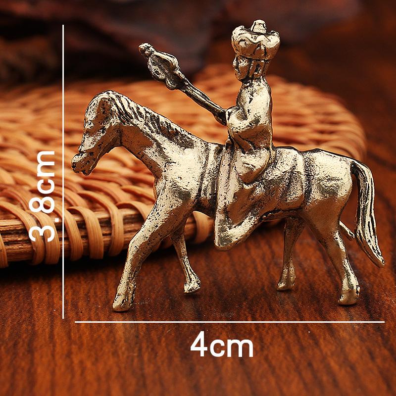 

Пейзажный бонсай Пейзажный металлический декор Белый дракон-лошадь Саньцзан Медные изделия Микро-пейзаж Тансен Маленькое украшение