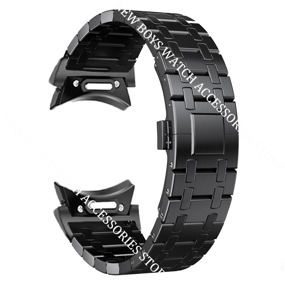 Luxus-Schnellwechselarmband für Samsung Galaxy Watch 7/6/5 40mm 44mm Edelstahlarmband für GALAXY 6Classic 43 47mm Lückenloses Band