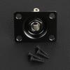 FLEOR 1PCS Guitar Output Jack 6.35mm 1/4 Mono Jack Socket JackPate Square Style for Electric Guitar, Silver/Black Choose