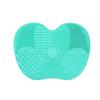 Silicone Apple-Shaped Makeup Brush Cleaning Pad with Suction Cups