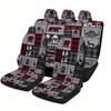 Set di Coprisedili per Auto con Design Animalier a Quadri Rossi e Neri per la Maggior Parte delle Auto, Coprisedili Protettivi per Auto Comodi di Alta Qualità Set Completo,