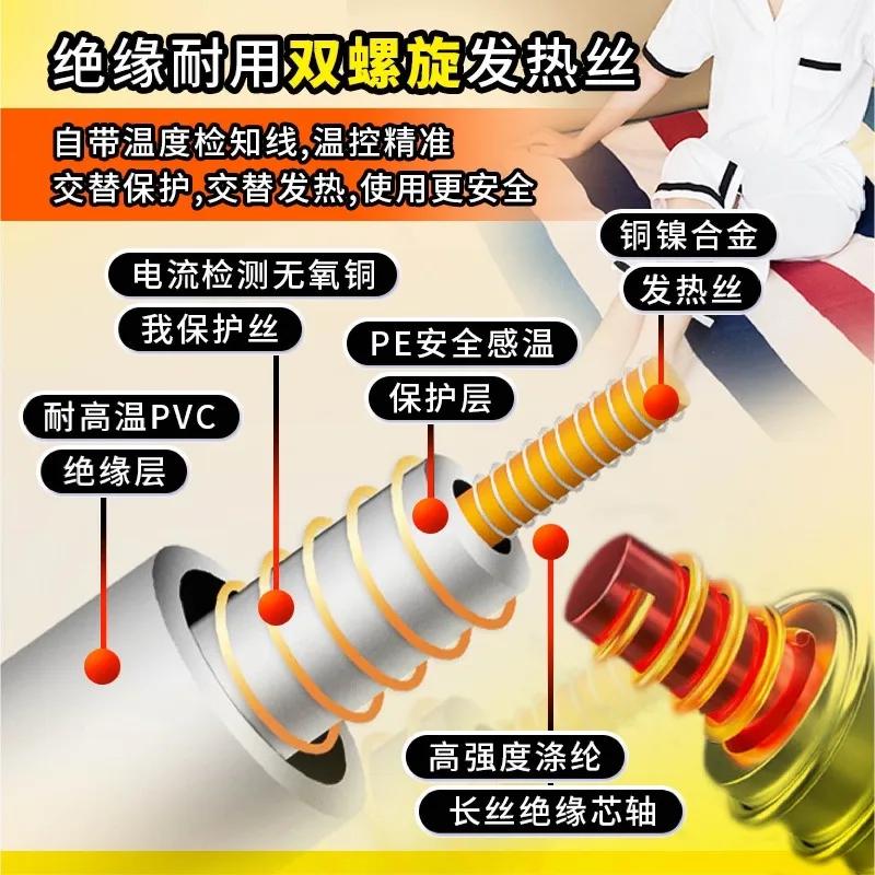 150Cmx120cm 220V/110v Striped Floor Heating System, Overheating Automatic Power-off Floor Heating System Electric Heaters