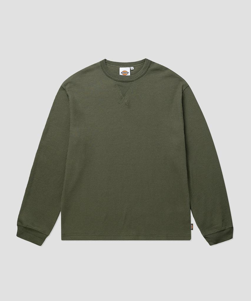 Dickies Regular Fit Waffle Long Sleeve Olive