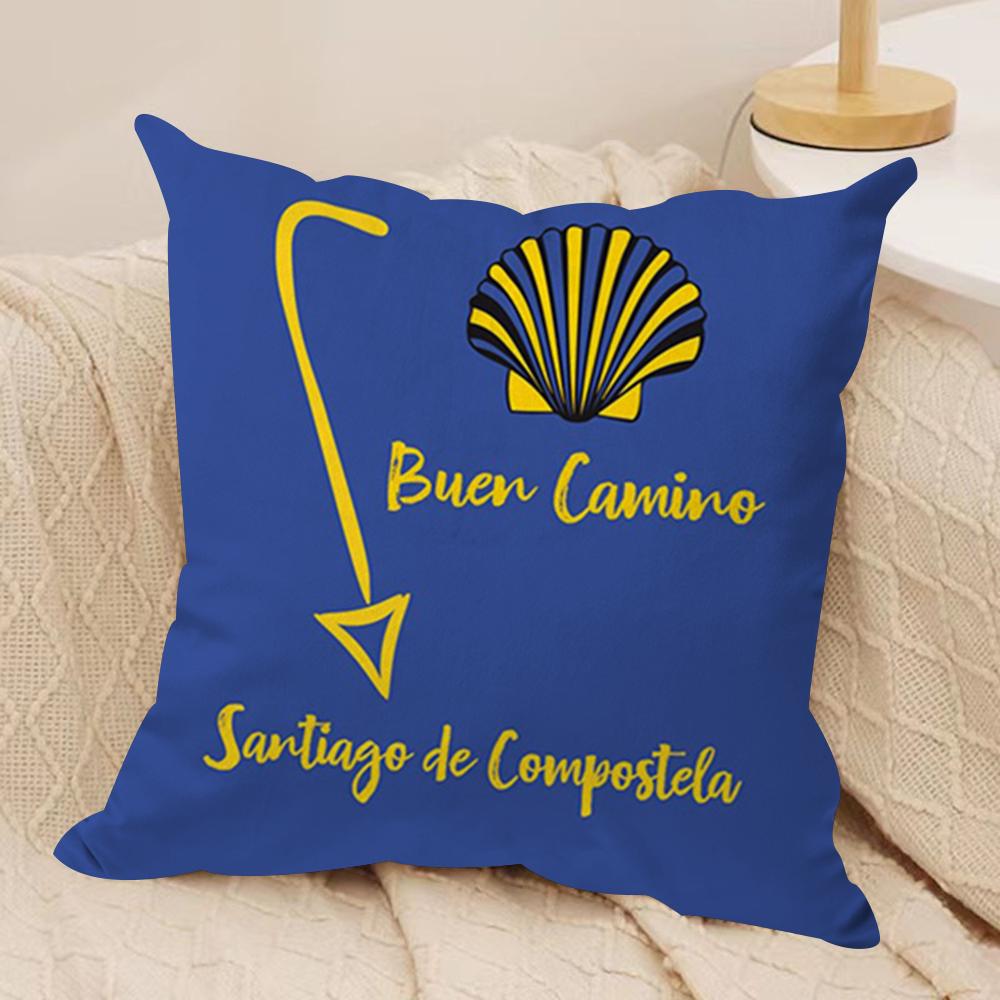 Movie CCamino Santiago Cushion Cover Soft Plush Fabric DoubleSided Printed Sofa Cushion Cover for All Seasons Home Decor Gift