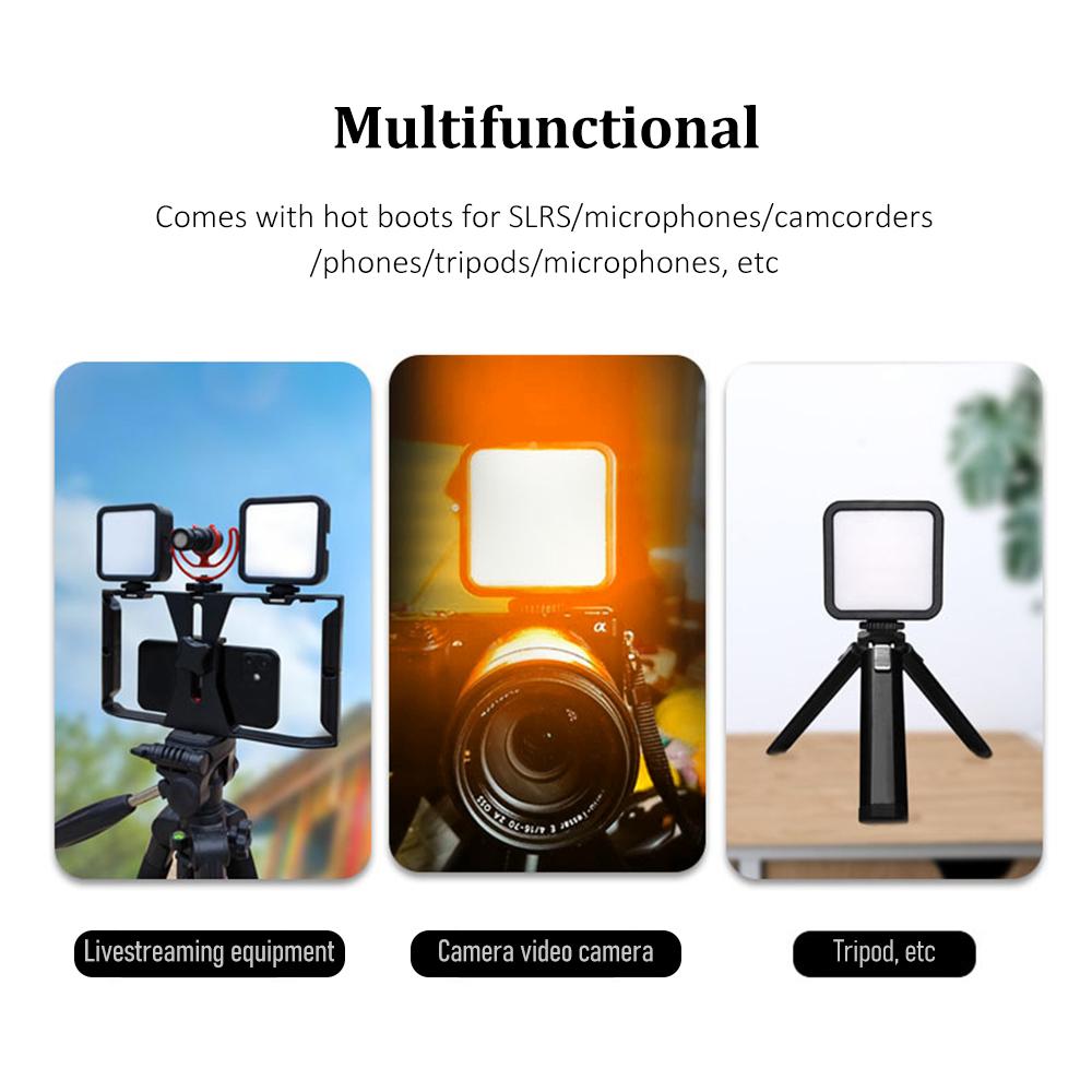Portable Photography Lighting   Dimmable LED Lamp Photography Lamp with 3000k-9000K Color Temperature 1200mAh Battery for   Cameras