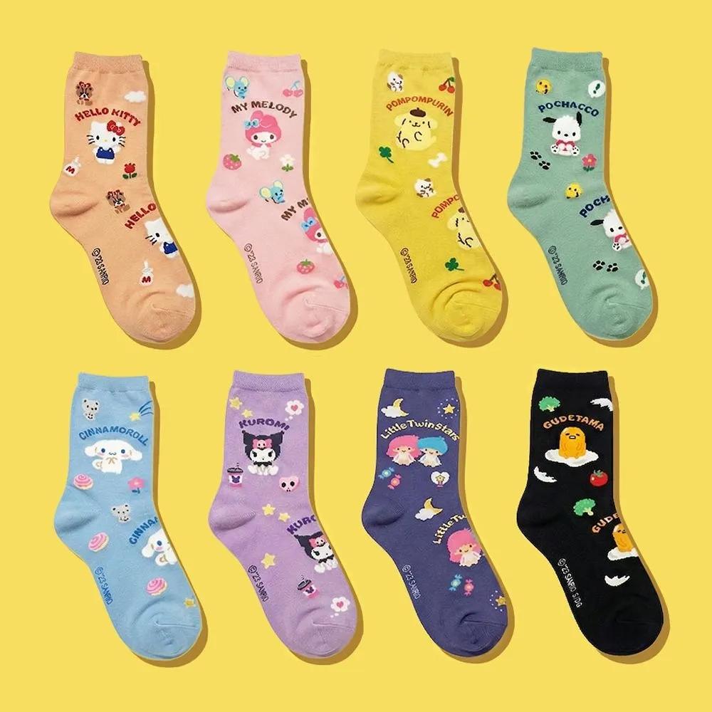 Domestic Authentic Sanrio Character Socks (Color Designs) Sanrio Socks Fashion Socks Pochacco Socks Hello Kitty