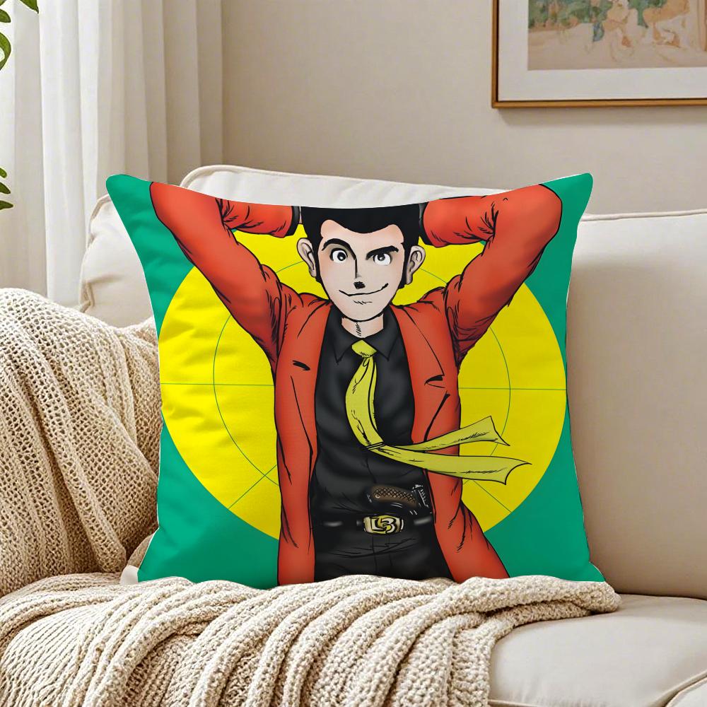 Lupin the Third Anime Cushion Cover Pillowcase Antidustmite Living Room Sofa Decor Cushion Room