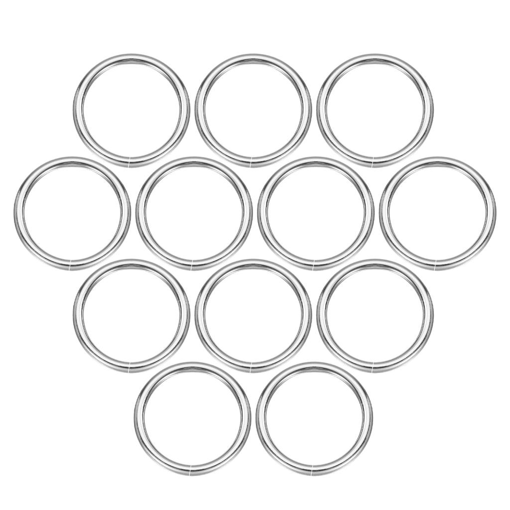 32pcs O Ring Buckles ID Thick Zinc Alloy Opening O Ring Clasp Clips for Craft Key Ring Bag Strap Belt DIY Accessories Bright Silver [uxcell] 32mm/1.3"
