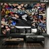 Arazzo da Parete con Nome Personalizzato Billie Eilish Appeso Estetico alla Parete Coperta in Tessuto Stampato Arazzi Decorativi per Camera da Letto Soggiorno Decorazioni per la Casa