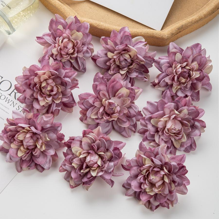 5/10Pcs Artificial Flowers Silk Chrysanthemum DIY Gifts Box Scrapbook Wedding Arch Home Garden Decor Christmas Wreaths Clearance