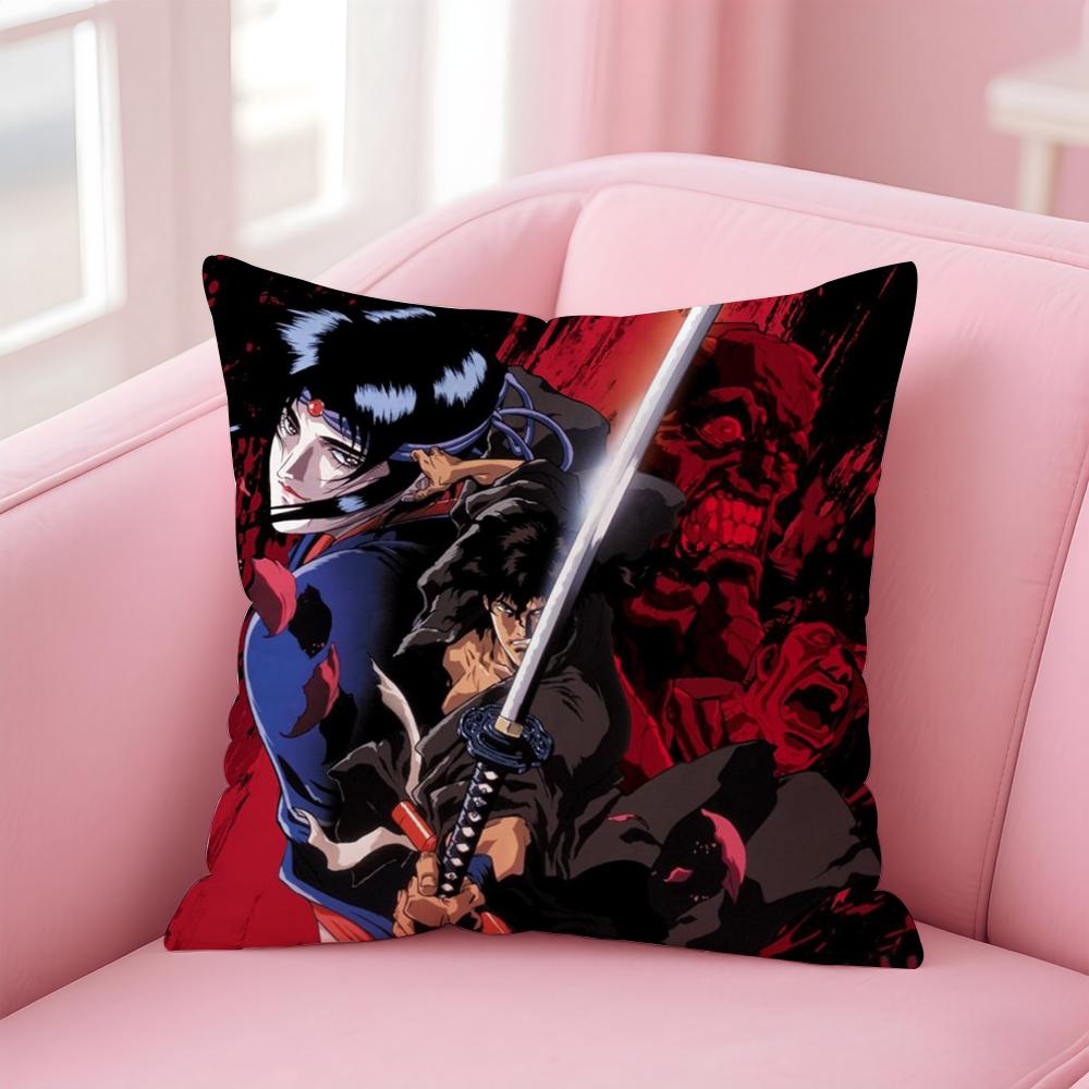 Samurai Klassischer Japanischer Anime NNinja Schriftrolle Kissenbezug Kissenhülle Weiches Hautfreundliches Gewebe Verdeckter Reißverschluss