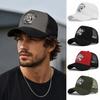 Two Tone Mesh Trucker Hat Breathable Outdoor Sun Hat Vintage Summer Baseball Cap  For Men