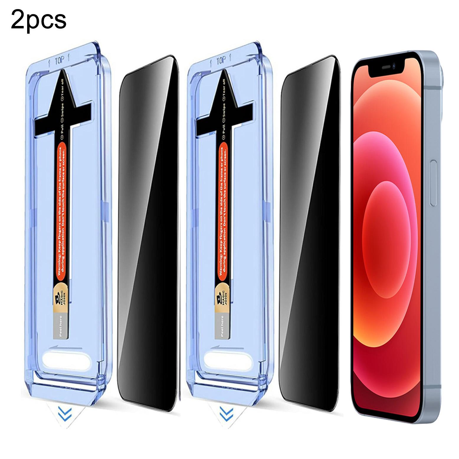 

2 Sets For iPhone 12 Pro/12 Anti Spy Tempered Glass Screen Protector with Automatic Dust Removal Tool Type A
