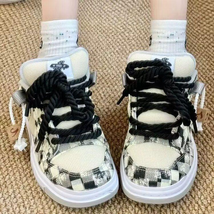 Neue Paar-Board-Schuhe Ins Brotschuhe Herren vielseitige Freizeitschuhe Plateau Sportschuhe große Größe