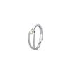 925 Sterling Silver Geometric Pearl Ring for Women Light Luxury Temperament Shell Bead Jewelry