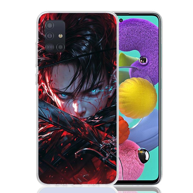 A-Attack on T-Titan Levi Phone Case For Samsung Galaxy A52 A32 A22 A12 A02S A50S A30S A51 A31 AA71 Note 20 Ultra 10 S10 Plus Gal