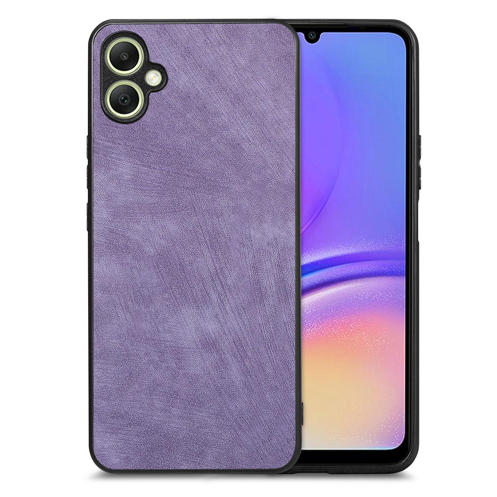 

For Samsung Galaxy A05 4G Case Shockproof Slim Retro Leather Phone Back Cover Purple