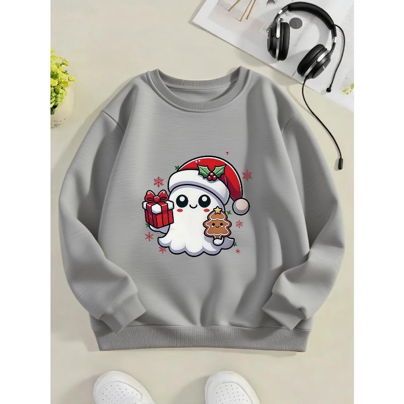 Kids Sweatshirt,Crew Neck Sweatshirt Fashion Print Halloween Christmas Football Additions Trendy Element Top,Outdoor Casual Top