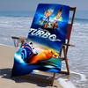 proof beach towel with a Turbo pattern - soft,absorbent,quick-drying,machine washable - perfect for swimming,camping,bathing