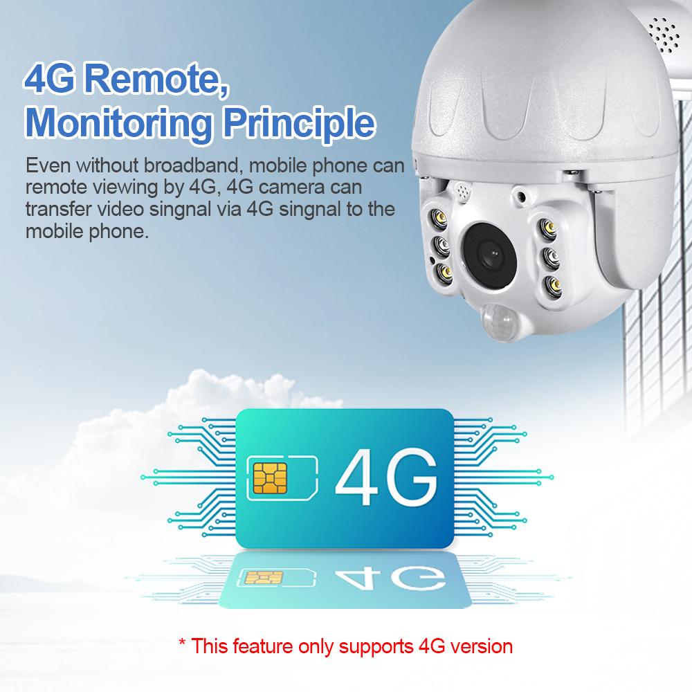 Outdoor Video 4G GSM Surveillance Camera with 8w Solar Panel 3MP Metal Enclosure Security Protection Cloud Ip Cctv