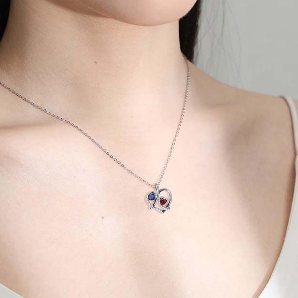 Rhinestone Heart Rose Necklace Neck Accessories Valentine's Day Clavicle Chain  Engagement