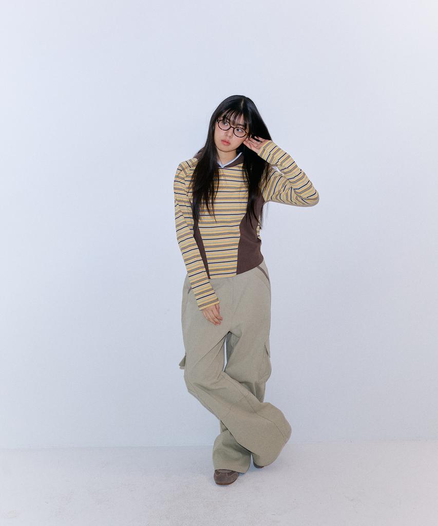 Peulleoti Utility Cargo Pants (Beige)