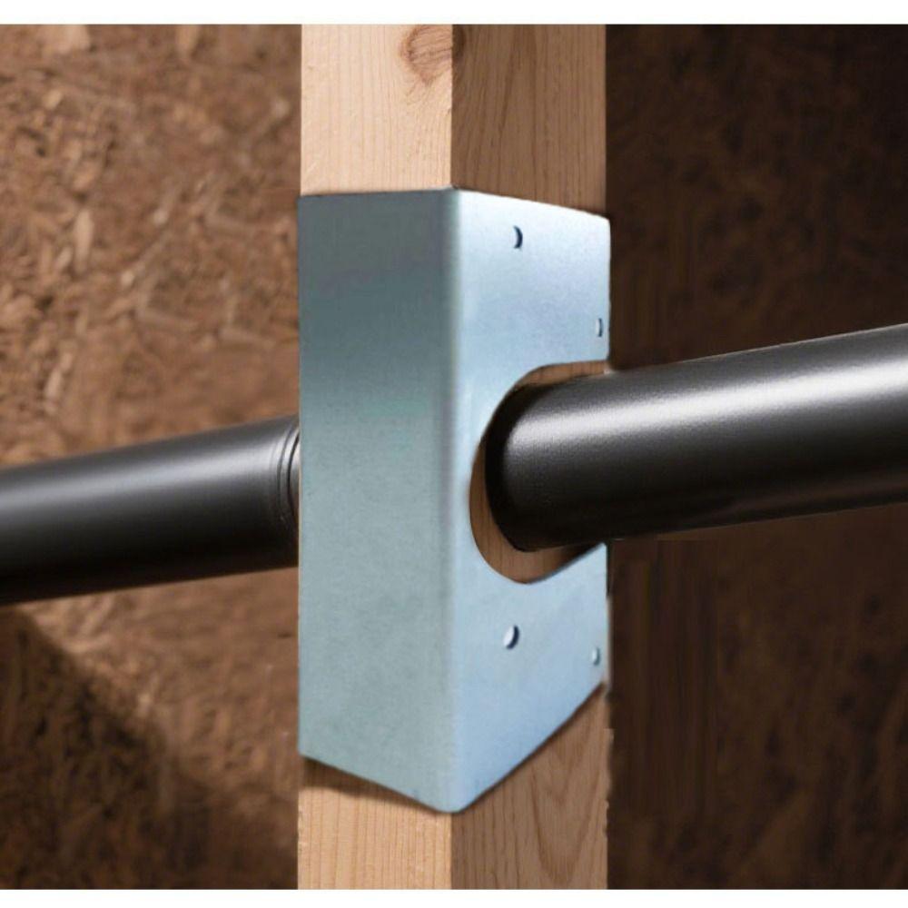 Durable Galvanized Finish Metal Stud Shoes Heavy Duty Smooth Stud Guards Rust-Resistant Plumbing Tools Pipe Installation