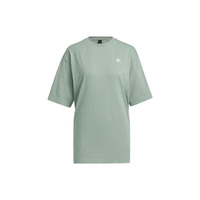 Letter Print Casual Sports Short Sleeve T-Shirt Women Tops Silver Grey Green IS7405