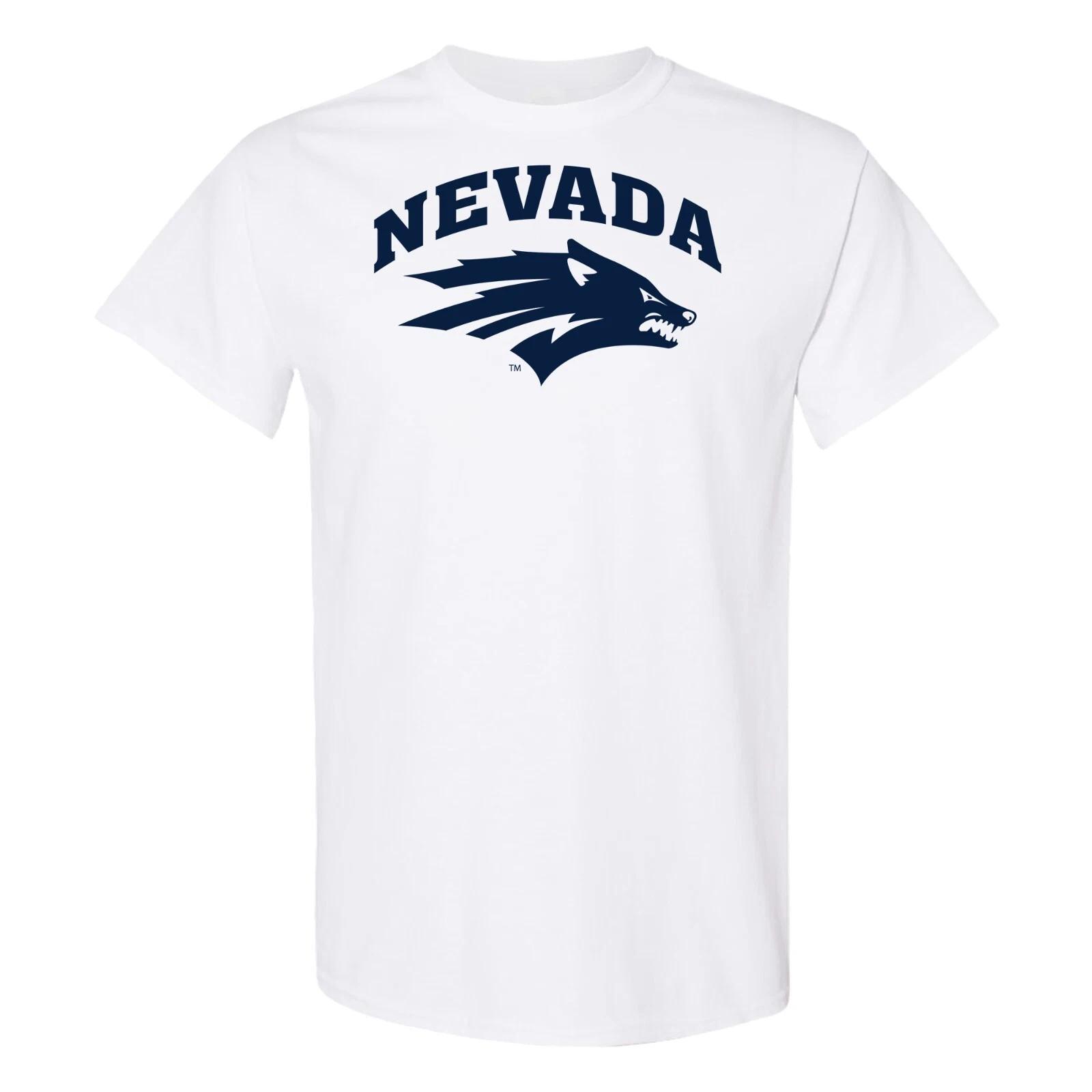 University of Nevada Wolf Pack Arch Logo T-Shirt - White 4XL