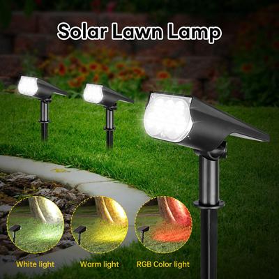 Lampa solarna 7LED Regulowany reflektor solarny do wkopania Wodoodporna IP65 Krajobrazowa Ścienna Zewnętrzna Lampka Do Trawnika Patio Podwórka