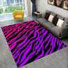 3D-Teppich mit buntem Zebra-Muster, Teppich für Wohnzimmer, Schlafzimmer, Sofa, Büro, Fußmatte, Dekoration, rutschfeste Bodenmatte für Kinder